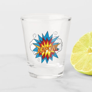 Modern Colourful Comic Book KAPOW Pop Art Shot Glass