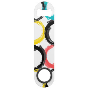 Modern, colourful, cool, unique, trendy circles bar key