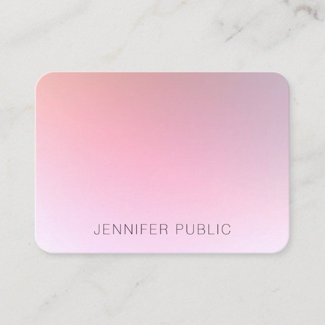 Modern Colourful Design Trendy Stylish Template Business Card (Front)