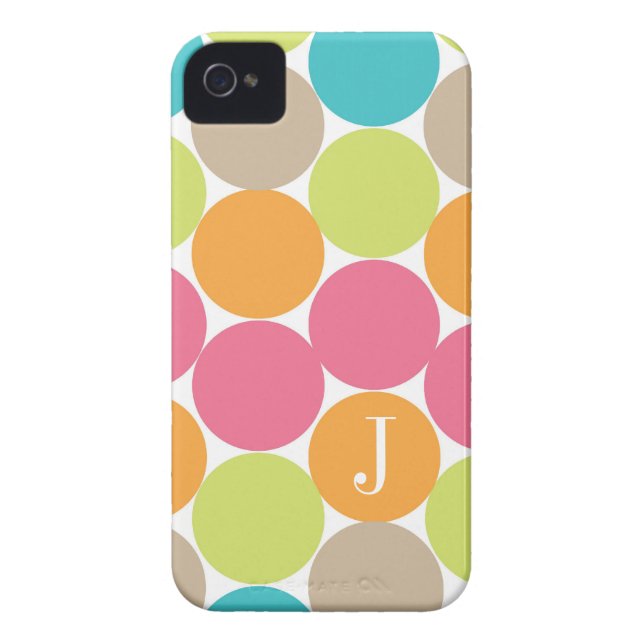 Modern Colourful Dots Personalized Case-Mate iPhone Case (Back)