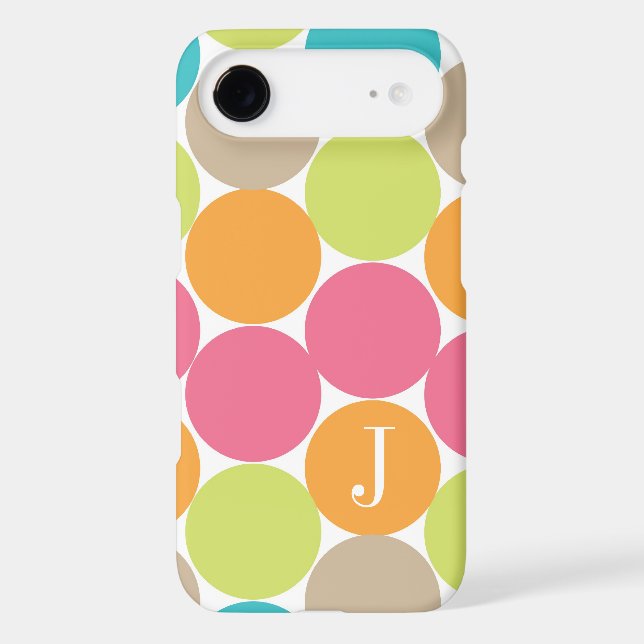 Modern Colourful Dots Personalized Case-Mate iPhone Case (Back)
