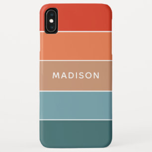 Modern Colourful Earth Colorblock Personalized Nam iPhone XS Max Case