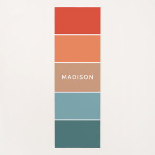 Modern Colourful Earth Colorblock Personalized Nam Yoga Mat