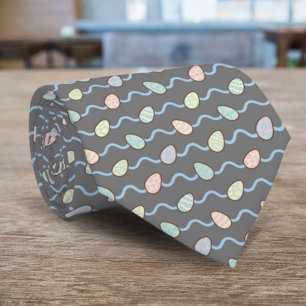 Modern Colourful Easter Egg Pattern Personalized Tie