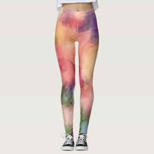 Modern Colourful Elegant Abstract Art Template Leggings