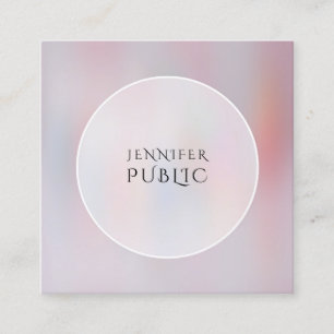Modern Colourful Elegant Minimalist Template Trend Square Business Card