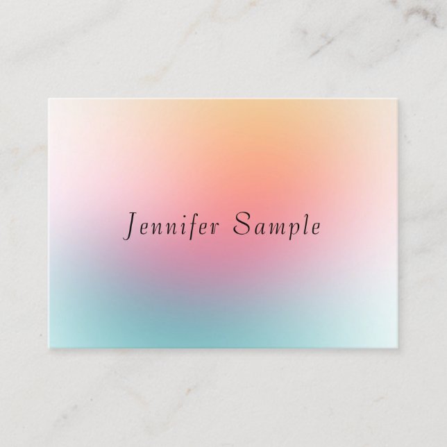 Modern Colourful Elegant Personalized Template Business Card (Front)