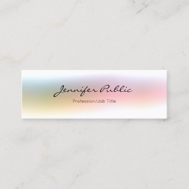 Modern Colourful Elegant Professional Simple Mini Business Card (Front)