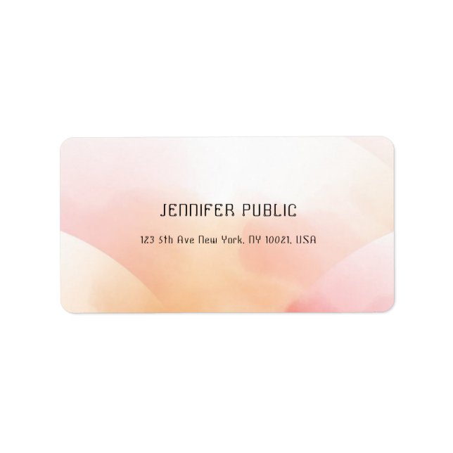 Modern Colourful Elegant Simple Professional Label (Front)