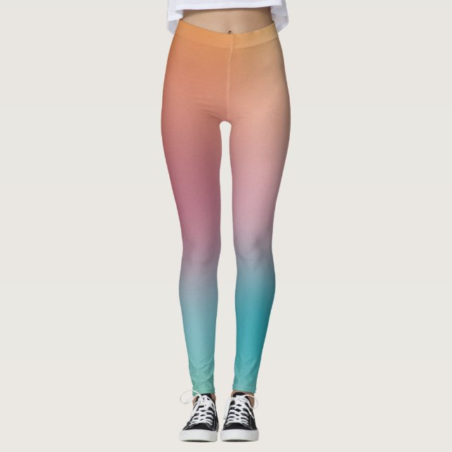 Modern Colourful Elegant Template Red Blue Green Leggings (Front)