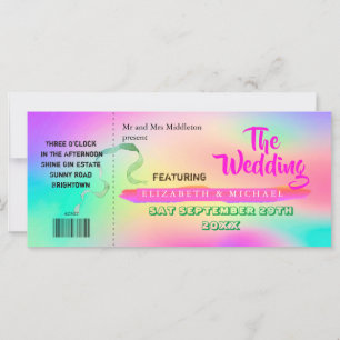 Modern Colourful Festival Pink Rainbow Wedding 