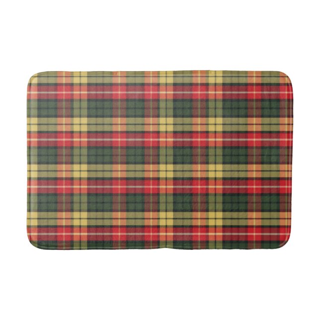 Modern Colourful Festive Plaid Pattern Bath Mat (Front)