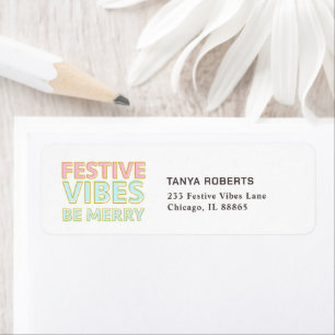 Modern Colourful Festive Vibes Be Merry Trendy