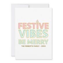 Modern Colourful Festive Vibes Be Merry Trendy