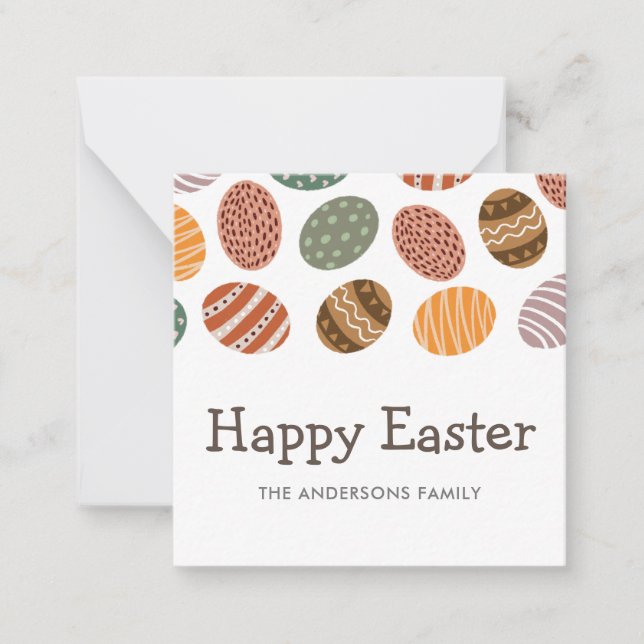 Modern Colourful Fiesta Easter Egg Card (Front)