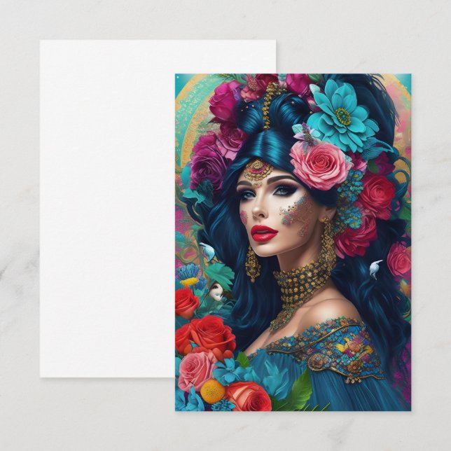 Modern Colourful Flat Card For Any Occasion (Front/Back)