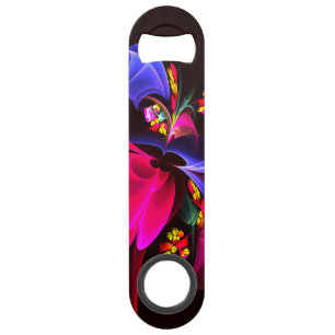 Modern Colourful Floral Abstract Art Pattern #06 Bar Key