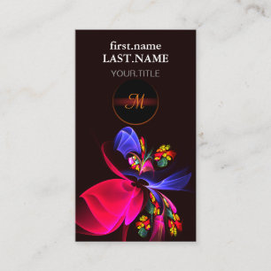 Modern Colourful Floral Abstract Art Pattern #06 Business Card