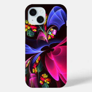 Modern Colourful Floral Abstract Art Pattern #06 iPhone 15 Case