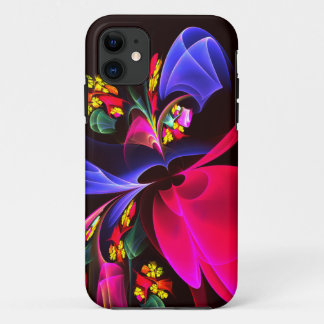 Modern Colourful Floral Abstract Art Pattern #06 iPhone 11 Case