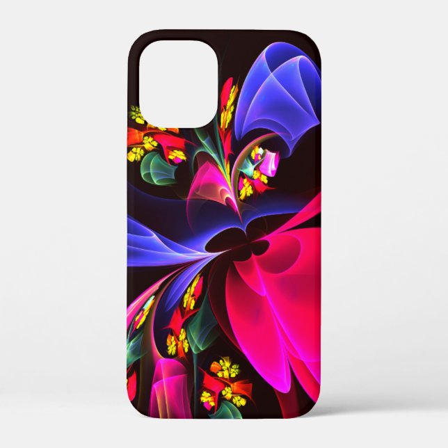 Modern Colourful Floral Abstract Art Pattern #06 Case-Mate iPhone Case (Back)
