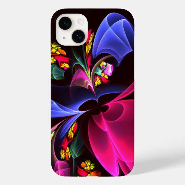 Modern Colourful Floral Abstract Art Pattern #06 Case-Mate iPhone Case (Back)