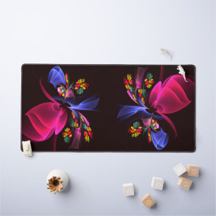 Modern Colourful Floral Abstract Art Pattern #06 Desk Mat