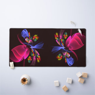 Modern Colourful Floral Abstract Art Pattern #06 Desk Mat