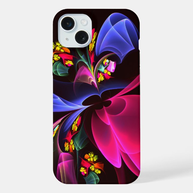 Modern Colourful Floral Abstract Art Pattern #06 iPhone Case (Back)
