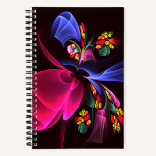 Modern Colourful Floral Abstract Art Pattern #06 Notebook