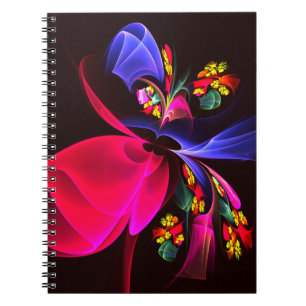 Modern Colourful Floral Abstract Art Pattern #06 Notebook