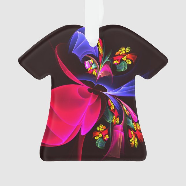 Modern Colourful Floral Abstract Art Pattern #06 Ornament (Front)