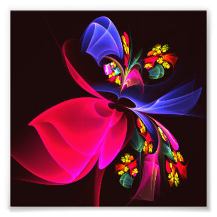 Modern Colourful Floral Abstract Art Pattern #06 Photo Print
