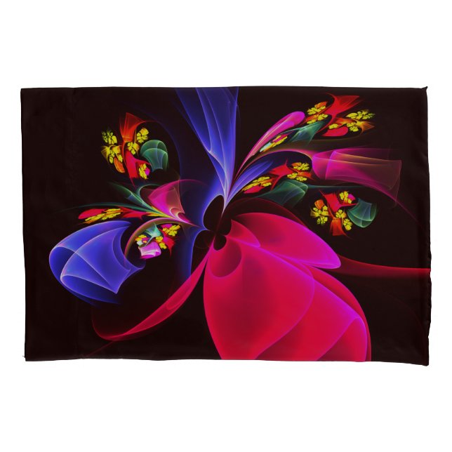 Modern Colourful Floral Abstract Art Pattern #06 Pillowcase (Front)