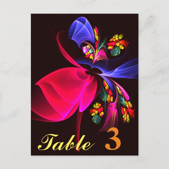 Modern Colourful Floral Abstract Art Pattern #06 Postcard (Front)