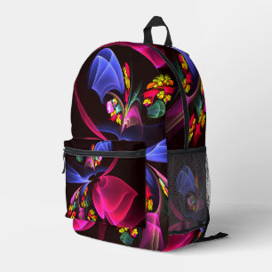 Modern Colourful Floral Abstract Art Pattern #06 Printed Backpack