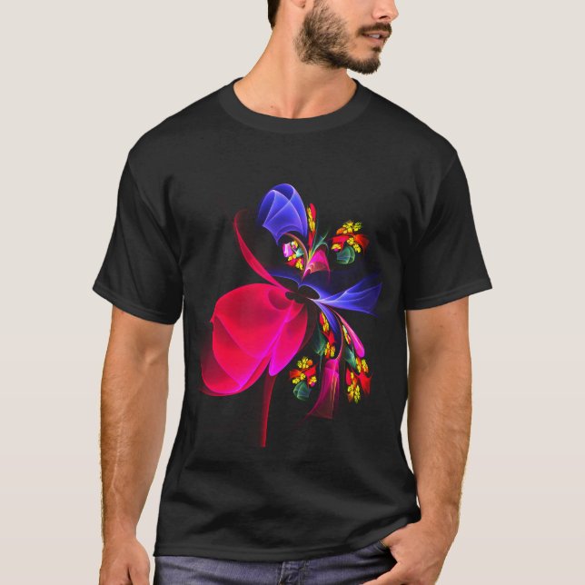 Modern Colourful Floral Abstract Art Pattern #06 T-Shirt (Front)