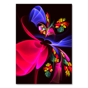 Modern Colourful Floral Abstract Art Pattern #06 Table Number