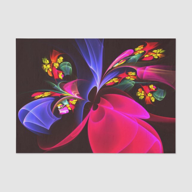 Modern Colourful Floral Abstract Art Pattern #06 Tissue Paper (Front)