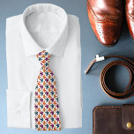 Modern Colourful Floral Pattern Neck Tie<br><div class="desc">Modern Colourful Floral Pattern Neck Tie features an elegant and stylish modern flower pattern in on a white background in gorgeous rich autumn tones. Perfect for weddings,  groomsmen,  Father's Day,  birthday gift for Dad or Grandpa and more. Designed by ©Evco Studio www.zazzle.com/store/evcostudio</div>