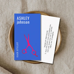Modern Colourful Fresh Bold Hair Stylist Business Card