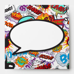 Modern Colourful Fun Comic Book Return Address Envelope