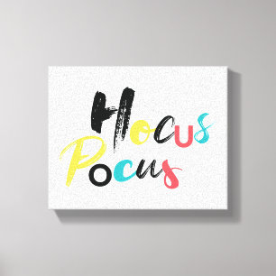 Modern, colourful, fun, cool, trendy Hocus Locus Canvas Print