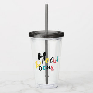 Modern, colourful, fun, cool, trendy Hocus Pocus Acrylic Tumbler
