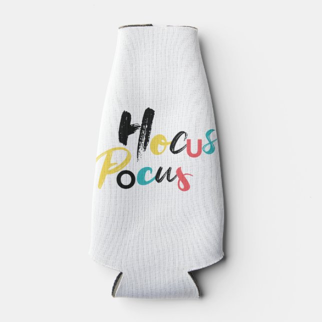 Modern, colourful, fun, cool, trendy Hocus Pocus Bottle Cooler (Front)