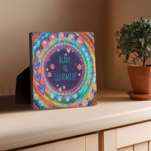 Modern Colourful Fun Inspirivity Personalized Plaque