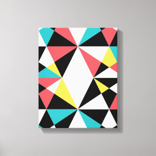 Modern, colourful, fun, trendy, geometric pattern canvas print