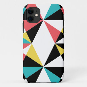 Modern, colourful, fun, trendy, geometric pattern iPhone 11 case