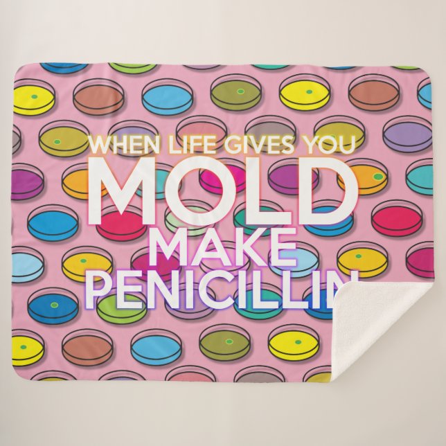 Modern Colourful Funny Science Cool Quote Sherpa Blanket (Front (Horizontal))