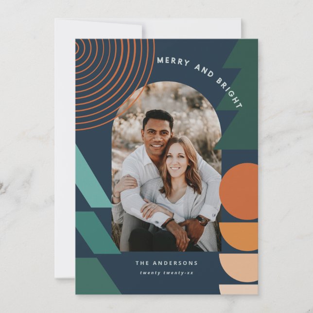 Modern colourful geometric abstract holiday photo (Front)